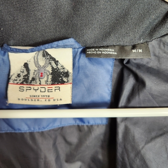 Spyder Mens Navy Grand Down Quilted Jacket-Size M - Picture 5 of 8